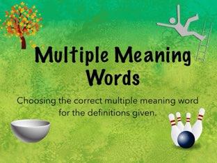 Multiple Meaning Words 