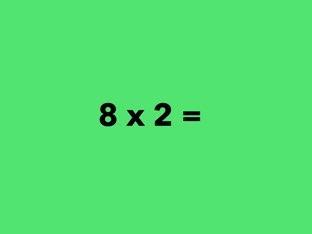 Multiplication (8 Facts)