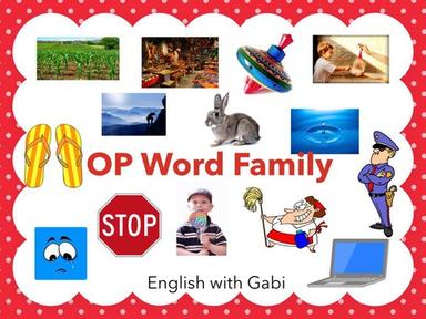 Lesson 17: OP Word Family -Phonics & Sight Words