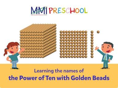 Lesson 1: Learning the Names of the Power of Ten with Golden Beads