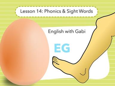 Lesson 14: EG Word Family - Phonics & Sight Words