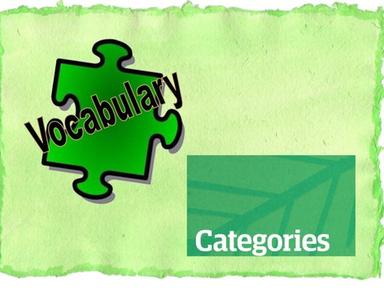 Vocabulary: Categories