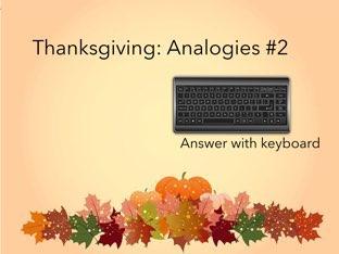 Thanksgiving: Analogies #2