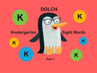 Kindergarten Sight Words 1