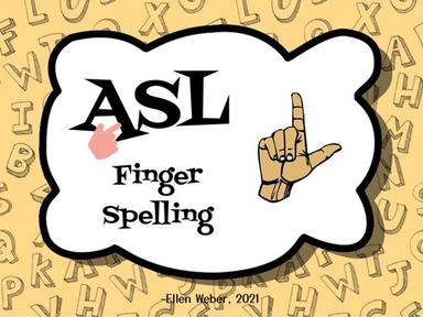 ASL Finger Spelling