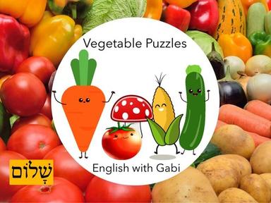 Vegetable Puzzles- ירקות באנגלית 