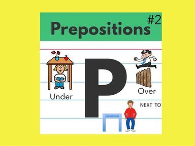 Prepositions: Next To, Over, Under 2