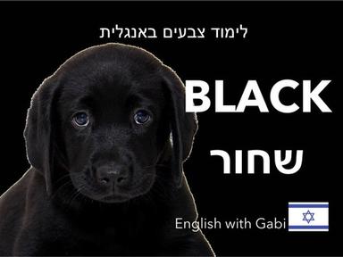 Black -‏לימוד צבעים באנגלית