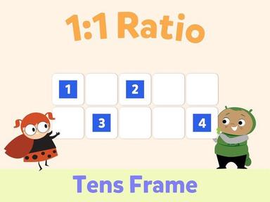 1:1 Ratio - Tens Frame