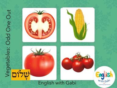 Vegetables: Odd One Out-לימוד ירקות באנגלית לקטנים