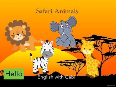 Safari Animals- Learning Animals in English