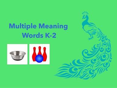 Multiple Meanings Words K-2