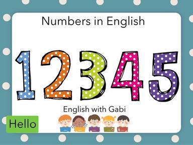 1 2 3 4 5- Numbers in English