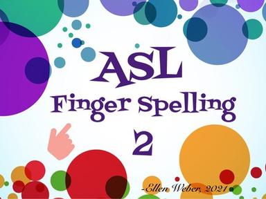 ASL Finger Spelling 2