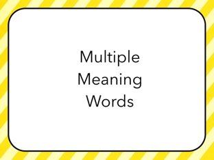 WFPS Multiple Meaning Words