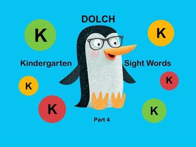 Kindergarten Sight Words 4