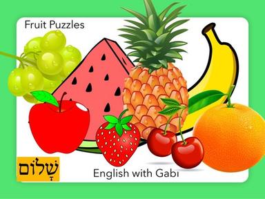 Fruit Puzzles: לימוד פירות באנגלית לקטנים