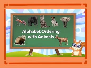 Alphabet Ordering with Animals