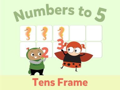 Numbers To 5: Tens Frame