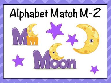 Alphabet Match M-Z