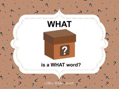 WHAT Is A What Word?