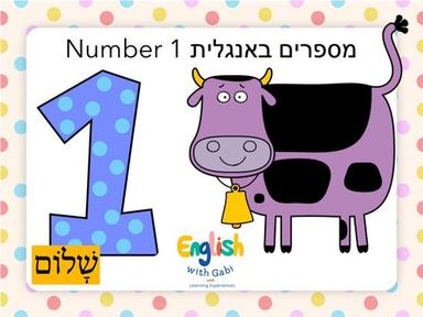 Number 1- לימוד מספרים באנגלית לקטנים