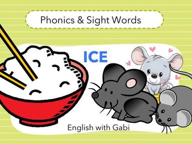 ICE Word Family: Phonics & Sight Words 