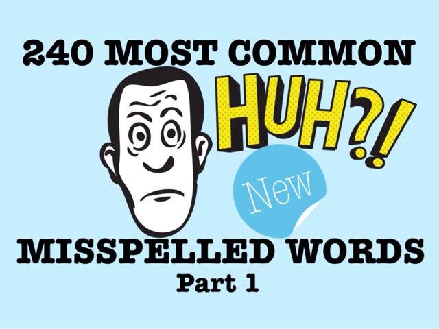 240 Common Misspelled Words