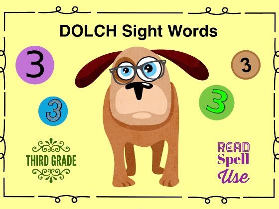 Dolch Sight Words for 3rd Grade